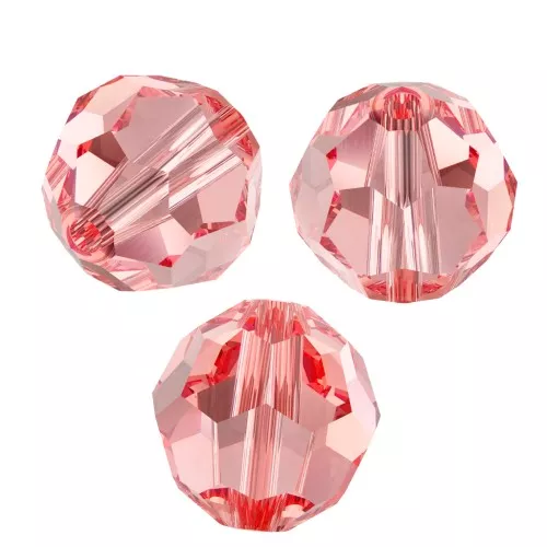 Cuentas redondas PureCrystal 5000 6 mm - Rosa Melocotón x6