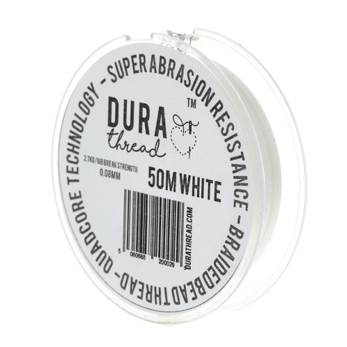 Hilo DURAthread 0.08 mm Blanco x50 m