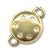 Cierre magnético Strass 11 mm dorado