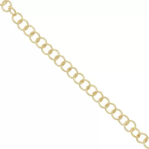 Cadena 4,7 mm Dorado con oro fino x1m