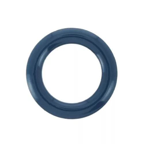Entrepieza anilla estilo donuts de resina epoxi 23mm Azul Petróleo x1