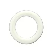 Entrepieza anilla estilo donuts de resina epoxi 23mm Blanco x1