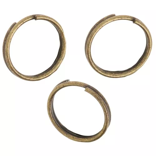 Anillos dobles 10x0.7 mm bronce x50