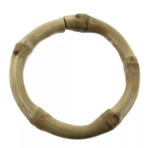 Círculo / Anilla cerrada de bambú 36 mm para joyas de fantasía DIY x1