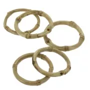 Círculo / Anilla cerrada de bambú 36 mm para joyas de  fantasía DIY x1