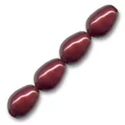 Perles poires nacrées PureCrystal 5821 11x8 mm Bordeaux Pearl x5