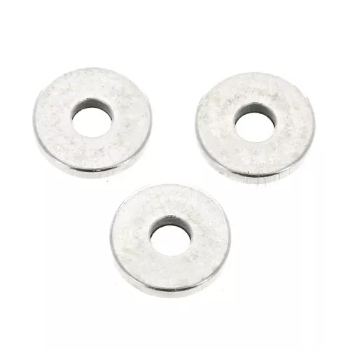 Discos planos perforados lisos estilo Heishi 6x0.8mm Chapado Plateado Env. x15