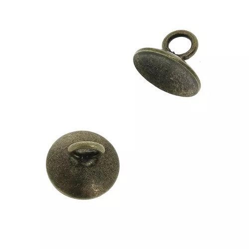 Casquilla lisa - enganche para colgante - con  anilla unida 8 mm Bronze x1