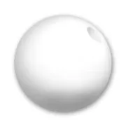 Redonda agujero grande 20 mm White x1