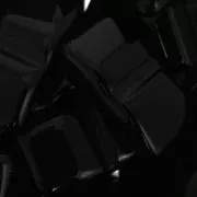 Cuentas de vidrio checas Carrier Bead Groove 2 agujeros 9 x 17 mm Jet x 10