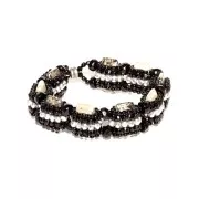 Cuentas vidrio checas Carrier Bead Groove 2 agujeros 9x17 mm Opaque Luster Rosa x