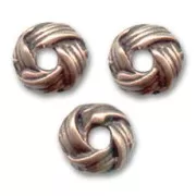 Separadores nudo 6x3 mm cobre antiguo x5