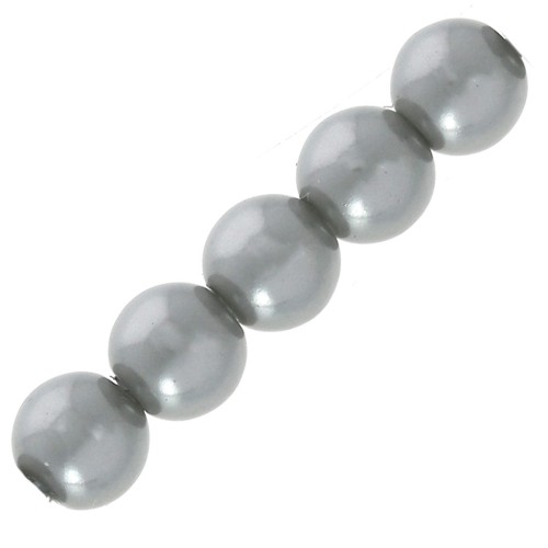 Cuentas redondas nacaradas para hacer joyas de resina 2.5 mm Gris x25