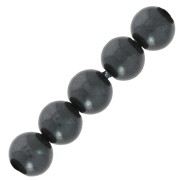 Cuentas redondas nacaradas para hacer joyas de resina 2.5 mm Gris Oscuro x25