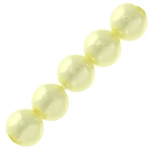 Cuentas redondas nacaradas para hacer joyas de resina 2.5 mm Light Amarillo x25