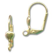 Ganchos cerrados corazón dorado con oro fino x2|raw }}