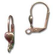 Ganchos cerrados corazón cobre antiguo x2