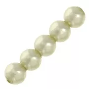 Cuentas redondas nacaradas para hacer joyas de resina 4 mm Cream Pearl x20