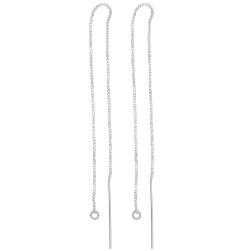 Pendientes de cadena Plata 925 140 mm x2
