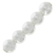 Perla redonda nacarada ligeras de resina 6 mm White x15|raw }}