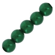 Cuentas redondas nacaradas ligeras de resina 6 mm Dark Green x15|raw }}