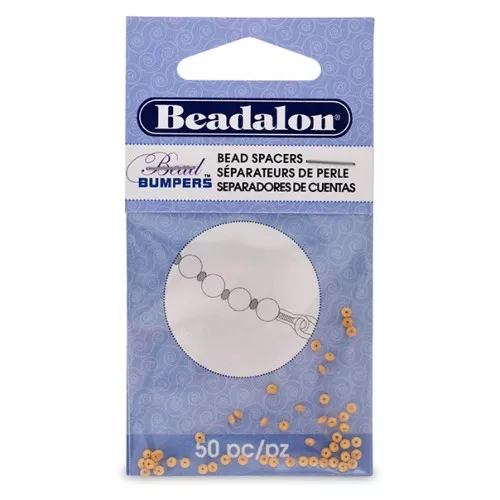 Separadores redondos Bumper 2 mm dorado satinado x50