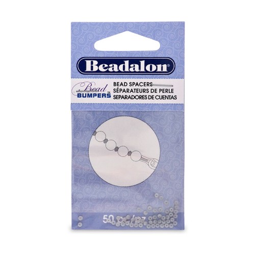 Anillos separadores de goma redondos 2 mm - Plateado satinado x50