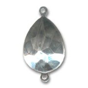 Engaste para pegar PureCrystal 4320 pera 18x13 mm rodiado 2 anillas|raw }}