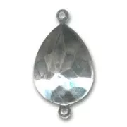 Engaste para pegar PureCrystal 4320 pera 18x13 mm rodiado 2 anillas