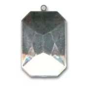 Engaste para pegar PureCrystal 4627 27x18,5 mm rodiado 1 anilla