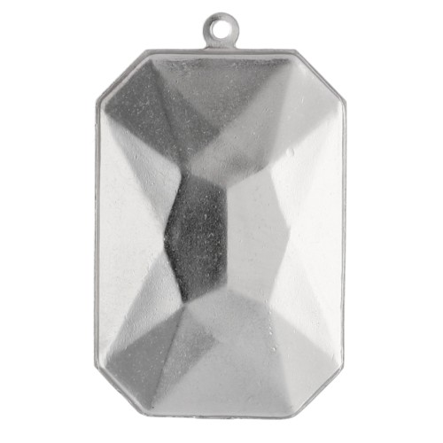 Engaste para pegar PureCrystal 4627 27x18,5 mm rodiado 1 anilla