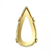Engaste de garra PureCrystal 4322 Teardrop 14x7 mm Dorado x1|raw }}