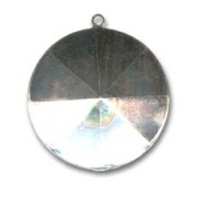 Engaste para pegar PureCrystal 1201 redondo 27 mm rodiado 1 anilla|raw }}