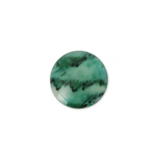 Cabuchón de resina gemas de imitación 6 mm Green Jade x1