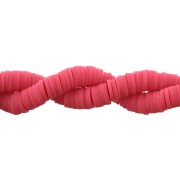 Arandelas Heishi de arcilla polimérica 6x1 mm Fucsia  x39 cm|raw }}