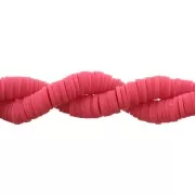 Cuentas arandalas Heishi 6x1 mm Fucsia x39 cm