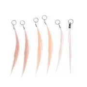 Surtido de 6 plumas Made by me 5 cm para Bisuteria Joyería De Fantasía - Polvo