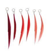 Surtido de 6 plumas Made by me 5 cm para Bisuteria Joyería De Fantasía - Rojo