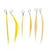 Surtido de 6 plumas Made by me 5 cm para Bisuteria Joyería De Fantasía - Amarillo