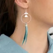 Surtido de 6 plumas Made by me 5 cm para Bisuteria Joyería De Fantasía - Turquesa