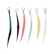 Surtido 6 plumas Made by me 5 cm para Bisuteria Joyería De Fantasía Multicolor