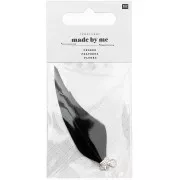 Surtido de 2 plumas Made by me 7 cm para hacer joyas - Negro