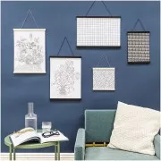 Suspensión de madera imantado 30 cm para bordados, posters & tejidos finos