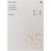 Bloc de papel gris Hot Foil Paper Poetry 21x29 cm Navidad x20 hojas