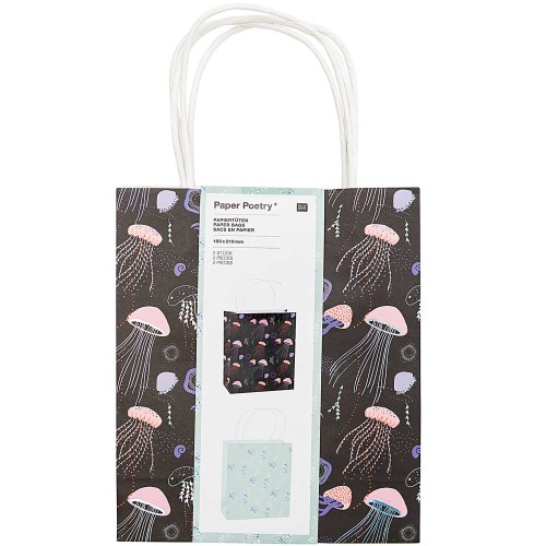 Bolsas de papel para regalos Paper Poetry 18x21 cm Medusas x 2