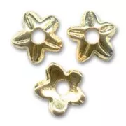 Casquillas estrellas 9 mm dorado con oro fino x8