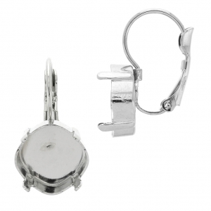 Ganchos cerrados soporte cabuchón 4470 12 mm rodiado x2