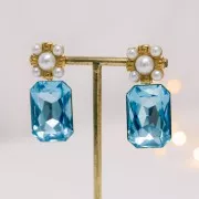 Cabuchón PureCrystal 4627 27x18,5 mm Aquamarine