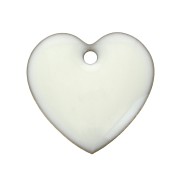 Dijes corazones de metal y resina epoxi 15 mm Blanco hueso x4|raw }}