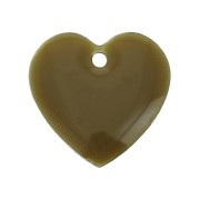 Dijes corazones de metal y resina epoxi 15 mm Olive x4|raw }}